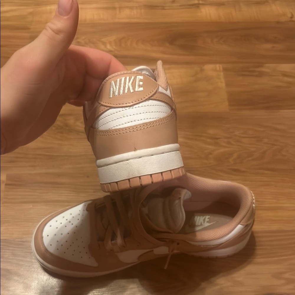 Nike Low-Top Dunks in Pink and White worn a little bit. Size 9 Great condition - Picture 3 of 5